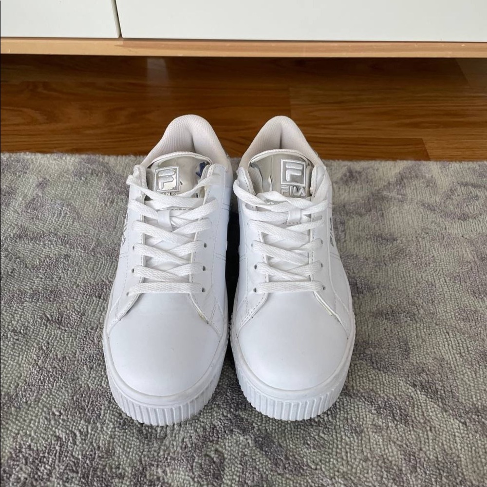 White Penache Platform Fila Sneakers